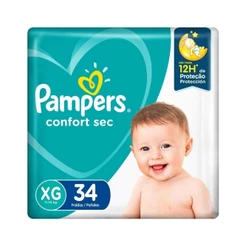 Fralda Pampers Confort Sec XG 34 Unidades