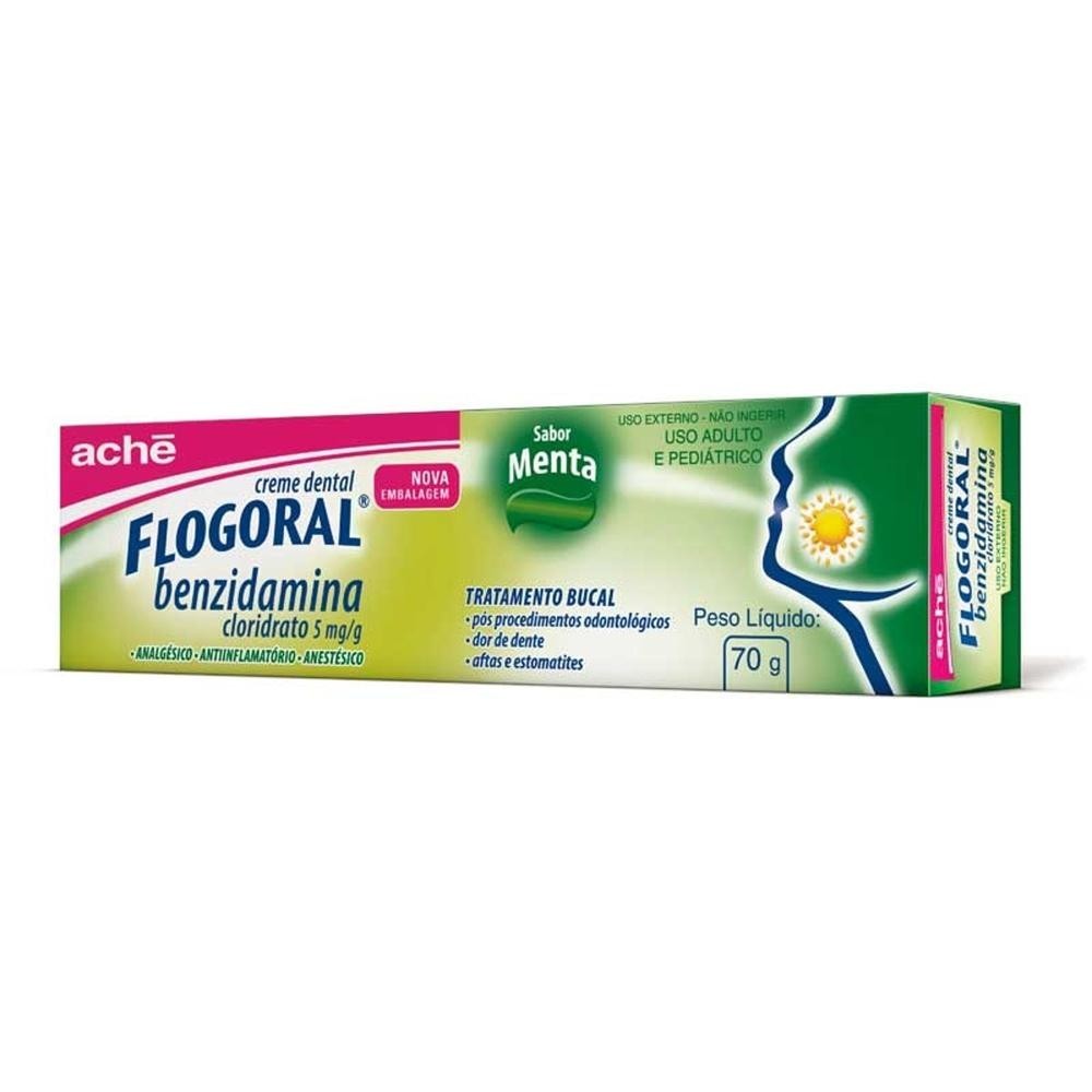Creme Dental Flogoral 5mg 70g em Oferta na Shopee
