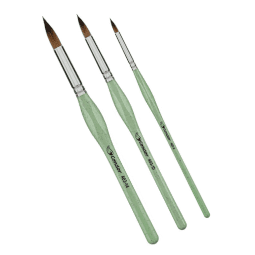 Kit Pincel Artístico Redondo C/ Cabo Ergonômico 403 Condor em Oferta na Shopee