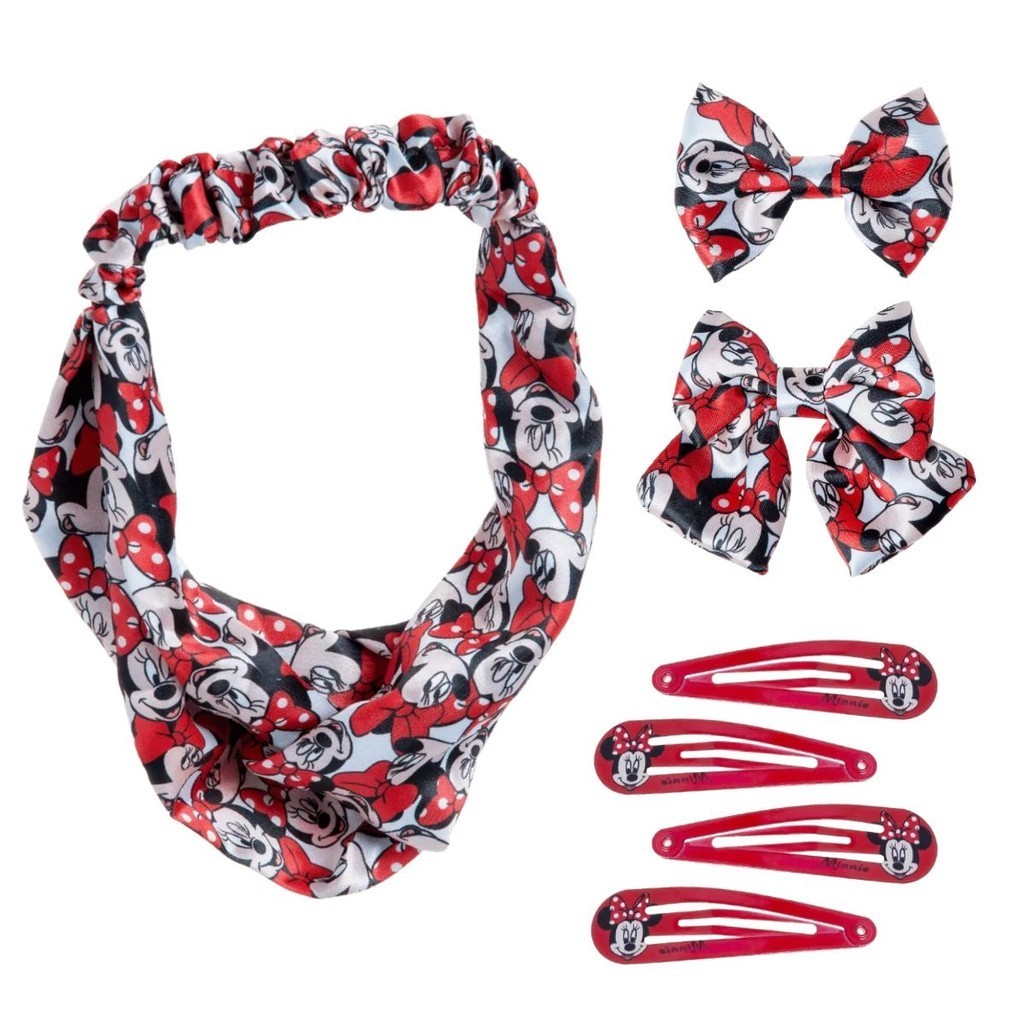 Kit Presilha Cabelo Faixa Trançada Disney Minnie Marco Boni