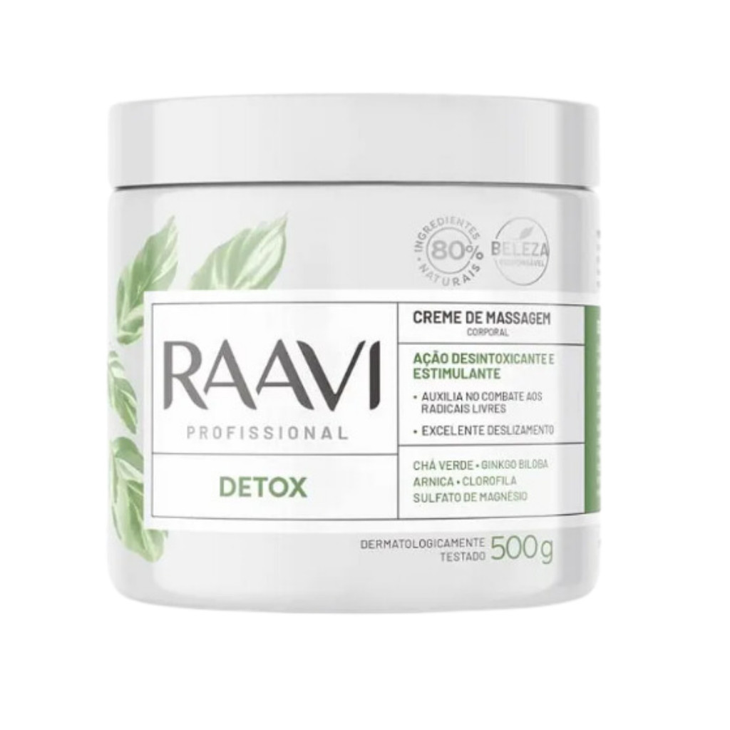 Creme De Massagem Raavi Detox 500g em Oferta na Shopee