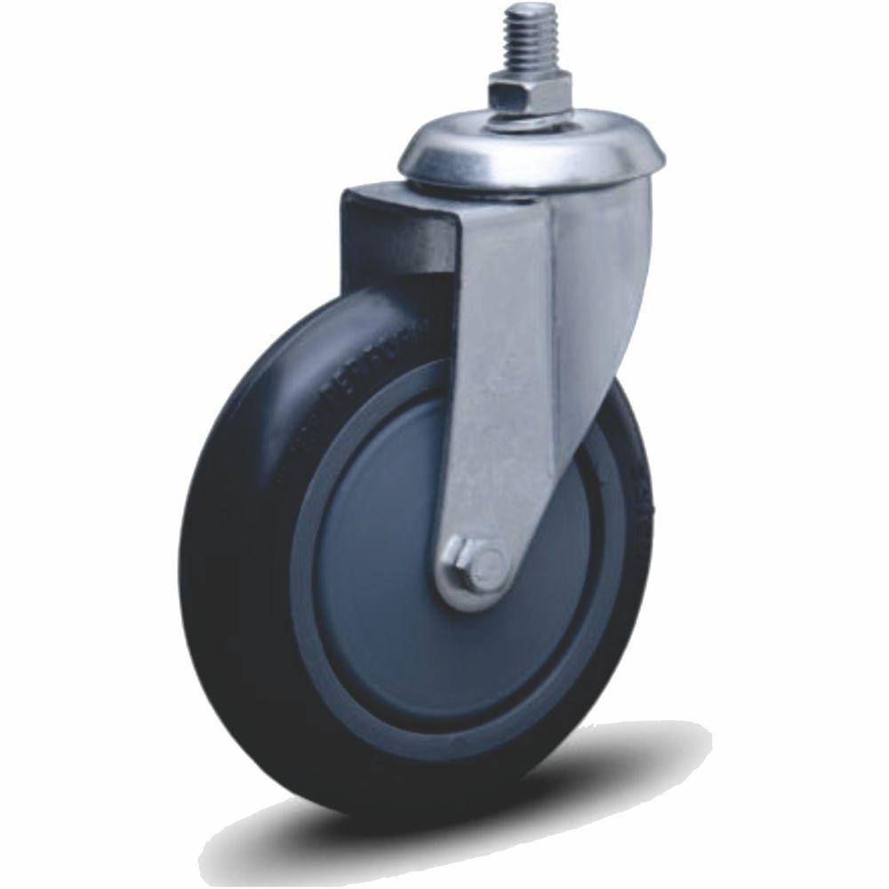 Rodízio Colson Giratório 4P com Espiga e Roda Borracha Capacidade 90Kg em Oferta na Shopee