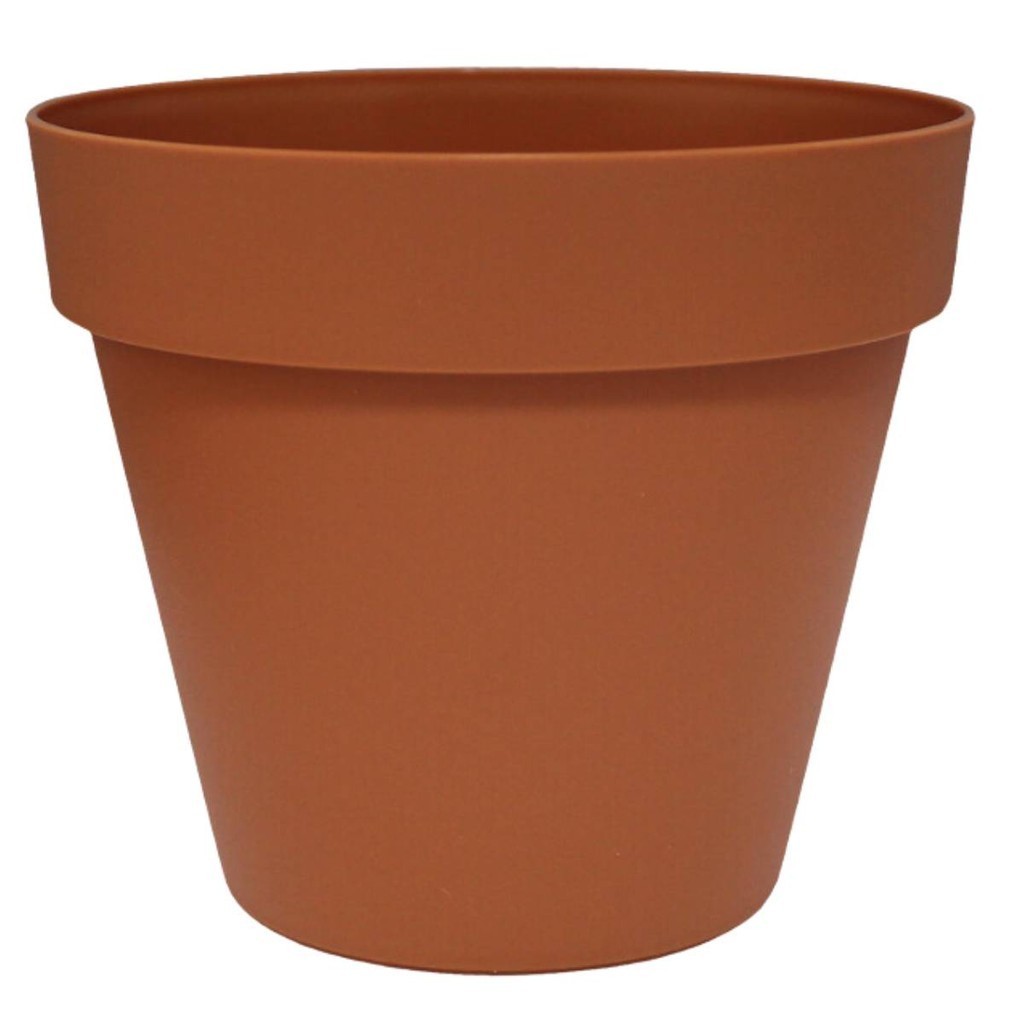 Vaso Plástico Unique 16 (16X14cm) Cor Terracota JAPI