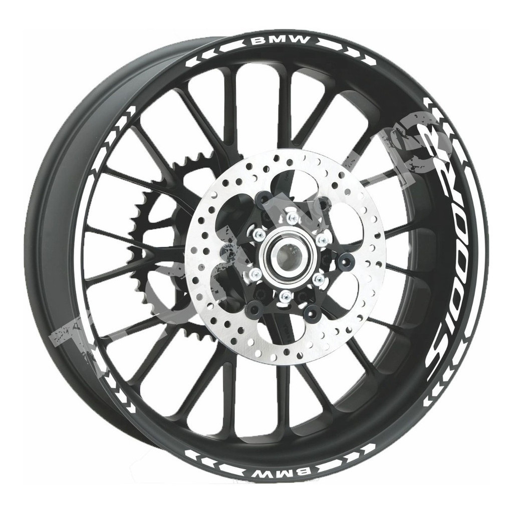 Kit Adesivos Refletivo Rodas Frisos Para Moto Bmw S 1000 Rr