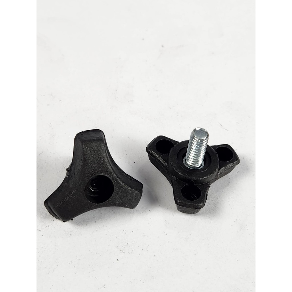 Borboleta Pequena Manipulo Macho Parafuso Rosca 1/4 – Kit com 2 Unidades