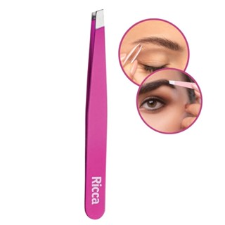 Pinça de Sobrancelha em Aço Inox Cores Sortidas Ricca em Oferta na Shopee