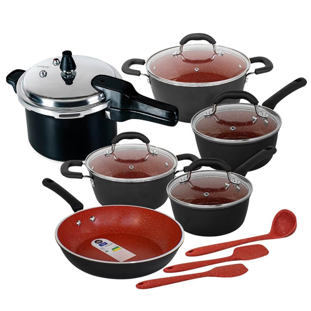 Jogo De Panelas De Indução Com Panela De Pressão De 4,2l Ceramic Life Select Super 9 Peças - Brinox - Home & Living