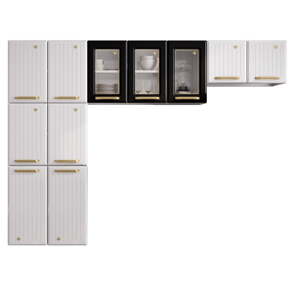 Cozinha de Aço Compacta Telasul Diamante C/ Vidro 3Pçs em Oferta na Shopee