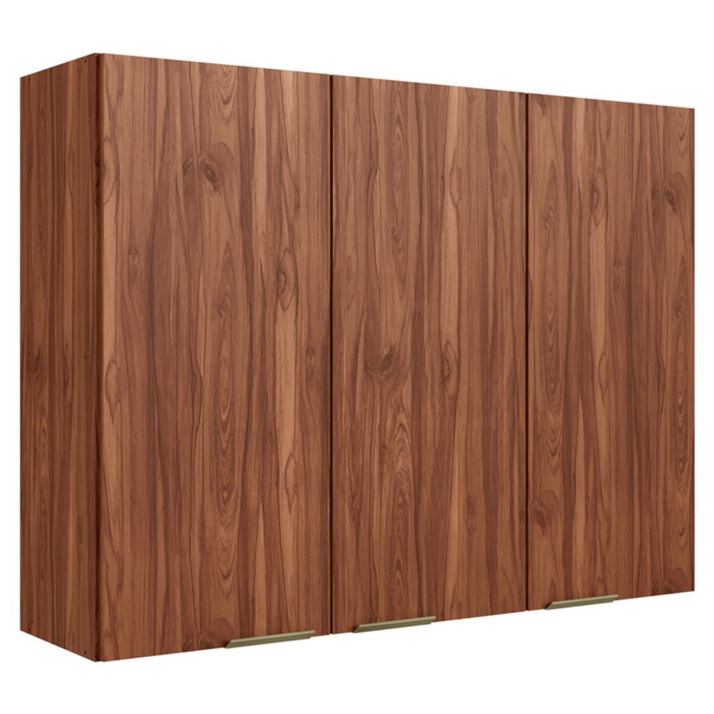 Armário Aéreo Cozinha 3 Portas Wengue Co14300 - Decibal - Home & Living
