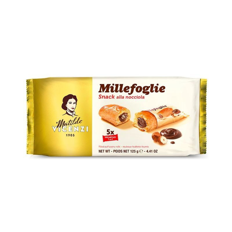 BISCOITO MATILDE VICENZI FOLHADO CREME DE AVELA 125G em Oferta na Shopee