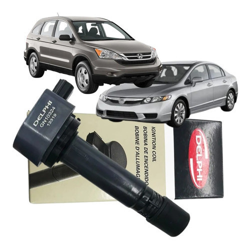 Bobina Ignição Deplhi Civic Exs / Lxl / Lxs / Lxsc 1.8 Crv Suv Exl / Lx / Std 2.0 em Oferta na Shopee