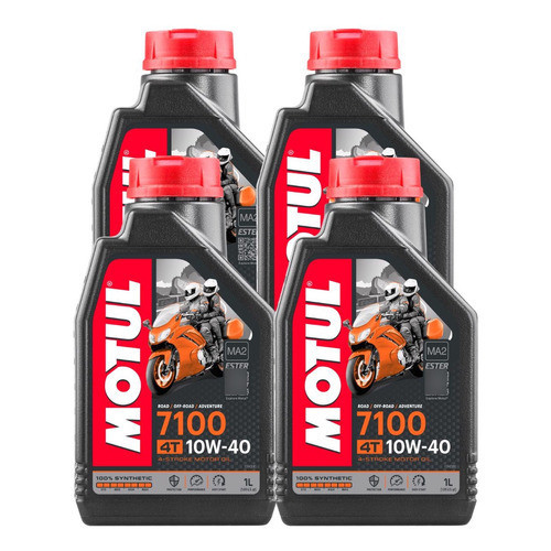 Kit Óleo Motul 7100 4t 10w40 4 Litros 100% Sintético