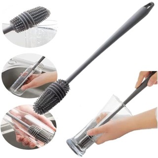 Escova De Silicone Para Lavar Garrafa Mamadeira Copo Taça Ou Banheiro 33cm Em Casa Cozinha Limpeza Multiuso