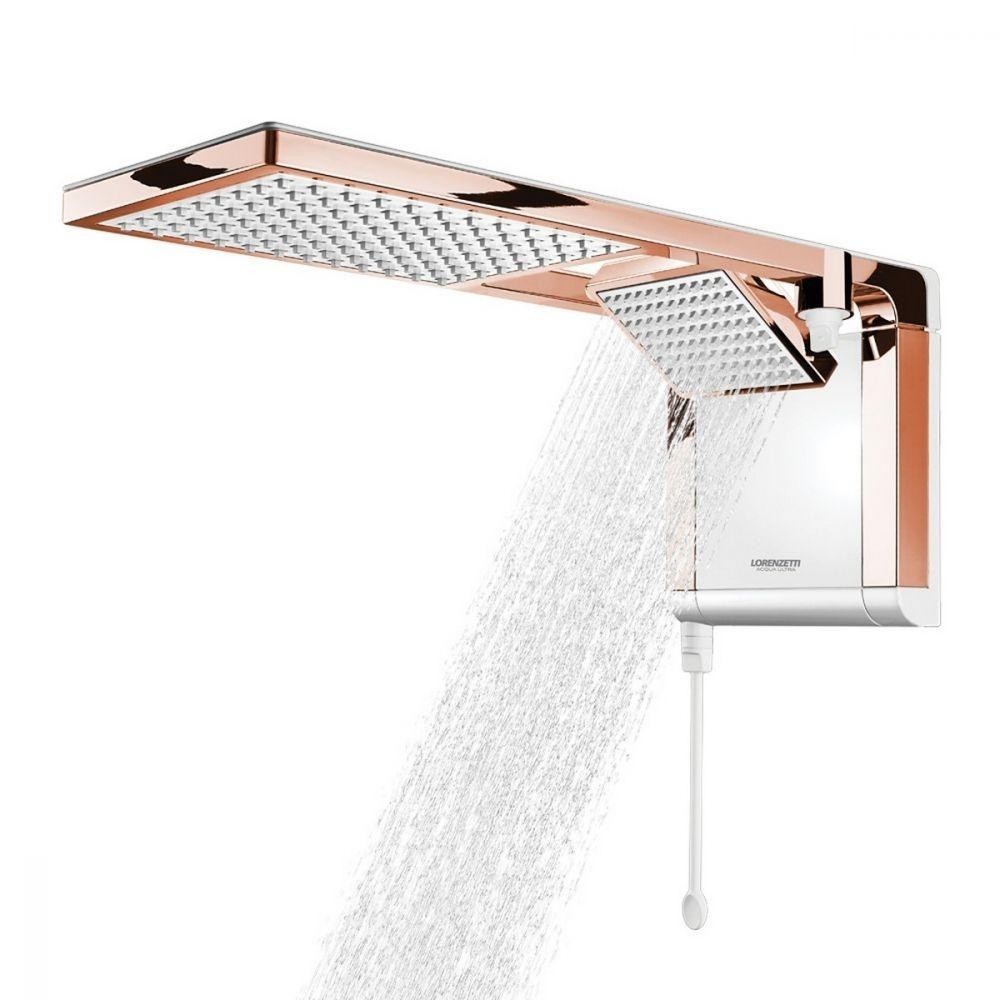 Chuveiro De Parede Acqua Duo Lorenzetti Branco/ Rose Gold 220v/6800w em Oferta na Shopee
