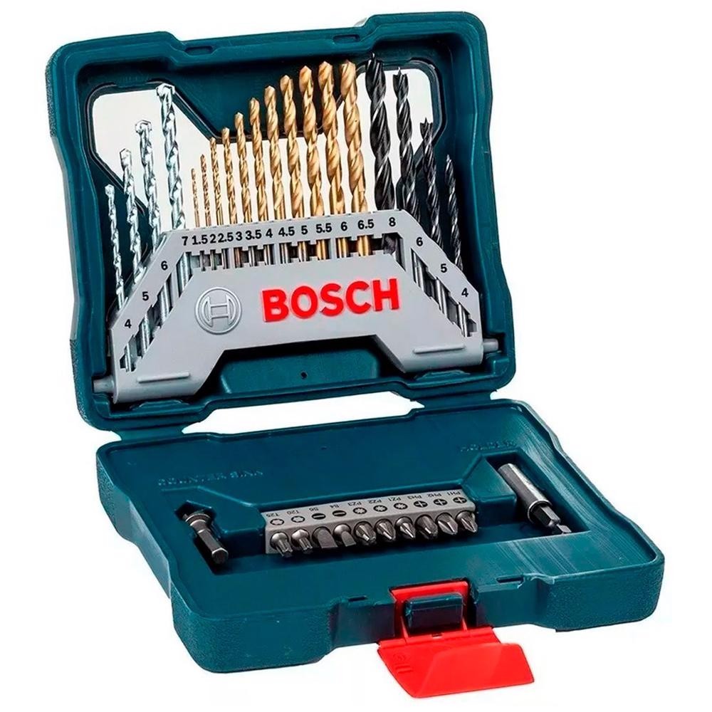 Estojo de Brocas e Pontas Kit com 30 Peças X-Line Titânio BOSCH em Oferta na Shopee