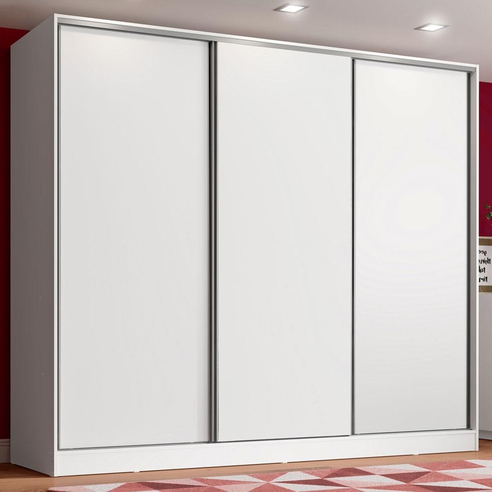 Guarda Roupa Juvenil 100% MDF Madesa Kevin 3 Portas de Correr - Branco em Oferta na Shopee