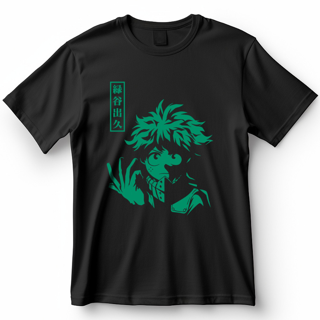 Camiseta Unissex Boku no Hero Academia Izuku Midoriya Blusa Style De Anime Camisa 100% Algodão toop