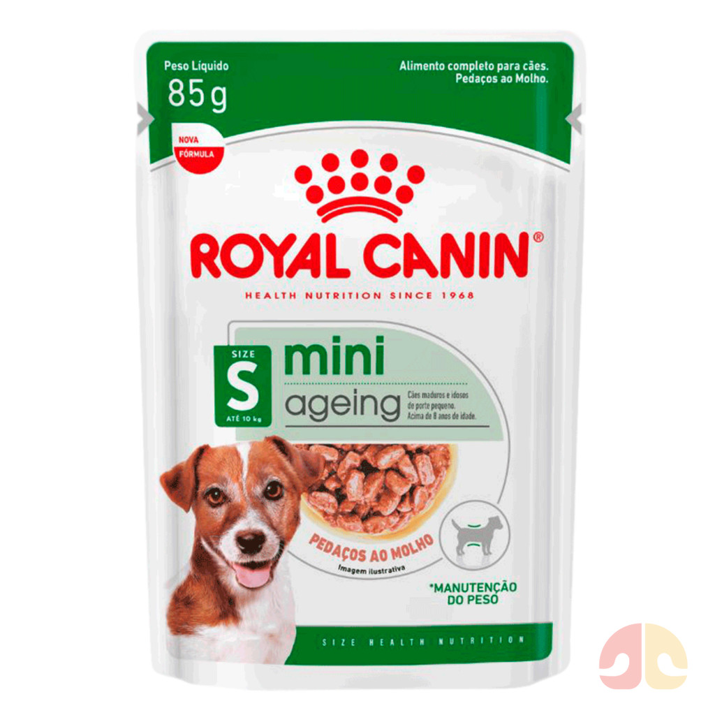 Ração Úmida Sachê Royal Canin Mini Ageing 12+ para Cães Idosos de Raças Mini 85g em Oferta na Shopee