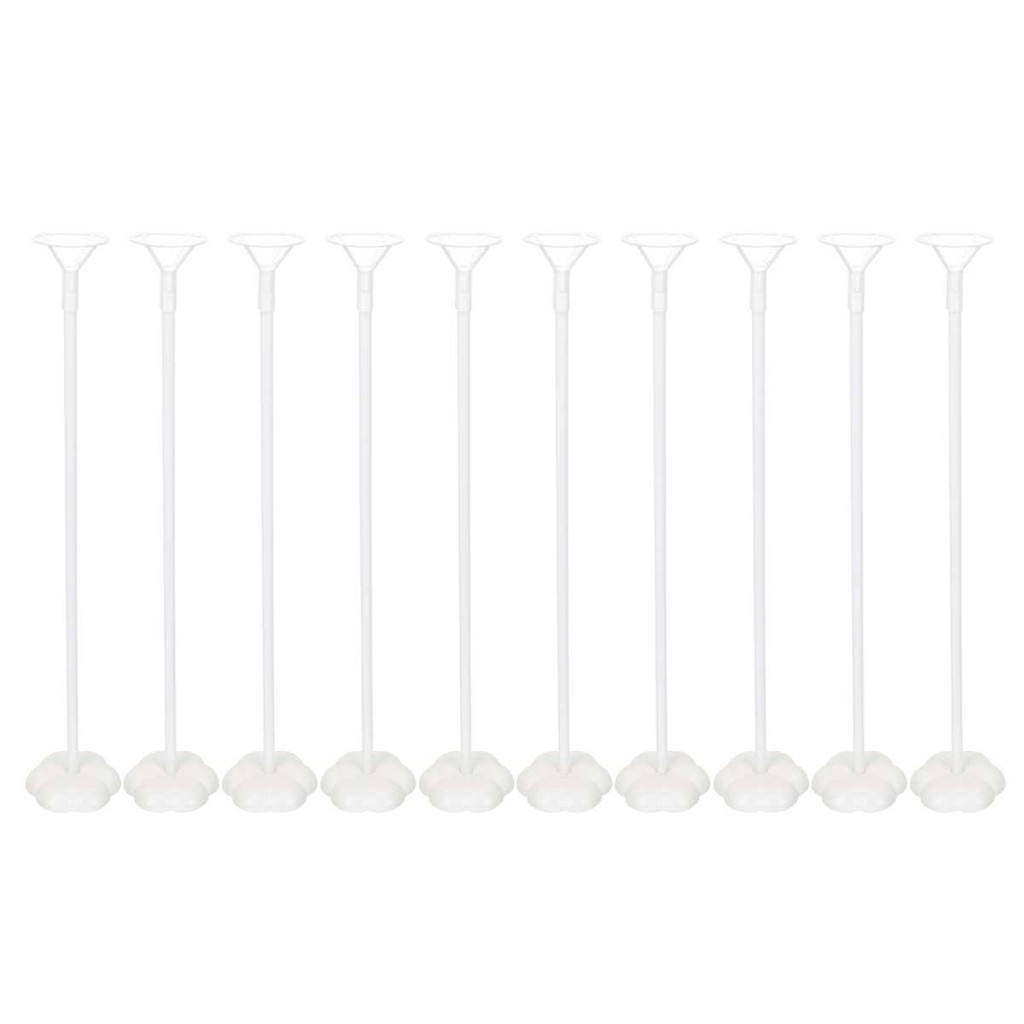 Kit 10 Pega Balão Base Flor 40 CM P Mesa Com Suporte Bubble em Oferta na Shopee
