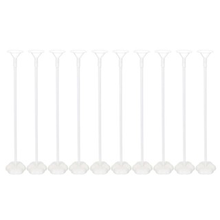 Kit 10 Pega Balão Base Flor 40 CM P Mesa Com Suporte Bubble em Oferta na Shopee