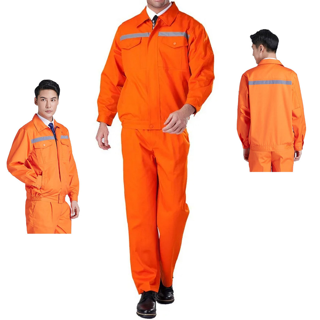 Conjunto Uniforme Faixa Refletiva EPI Obra Segurança do Trabalho Mecanico Eletricista Operario Construçao