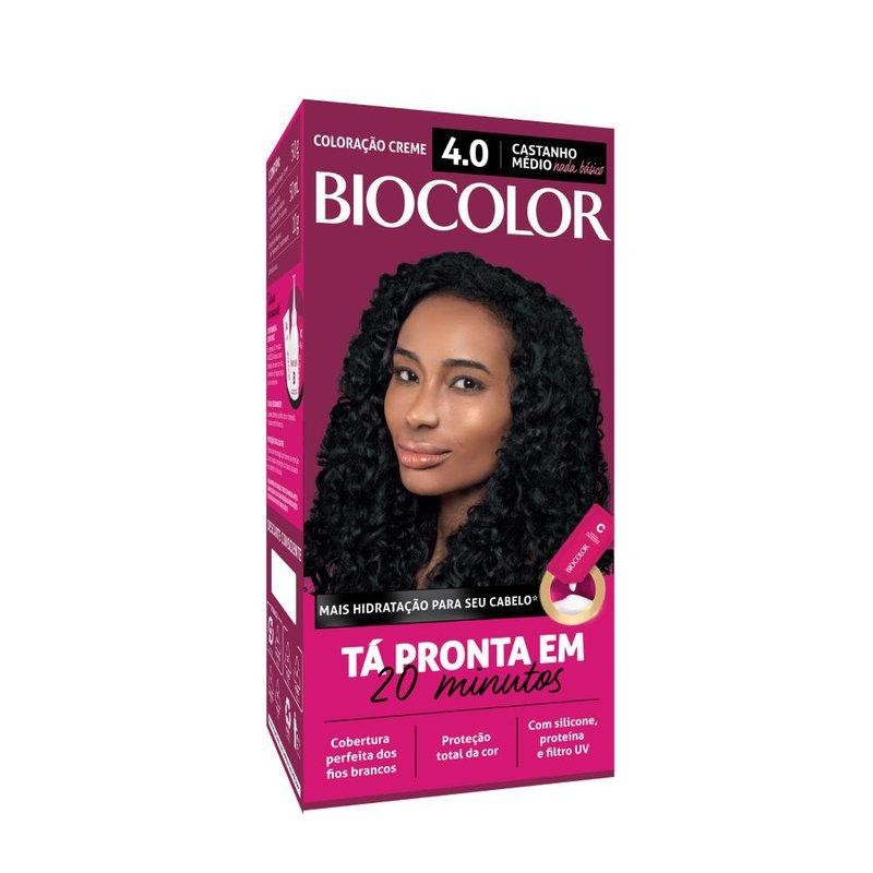 Tinta de Cabelo Biocolor Mini Kit Castanho Médio Nada Básico 4.0 em Oferta na Shopee