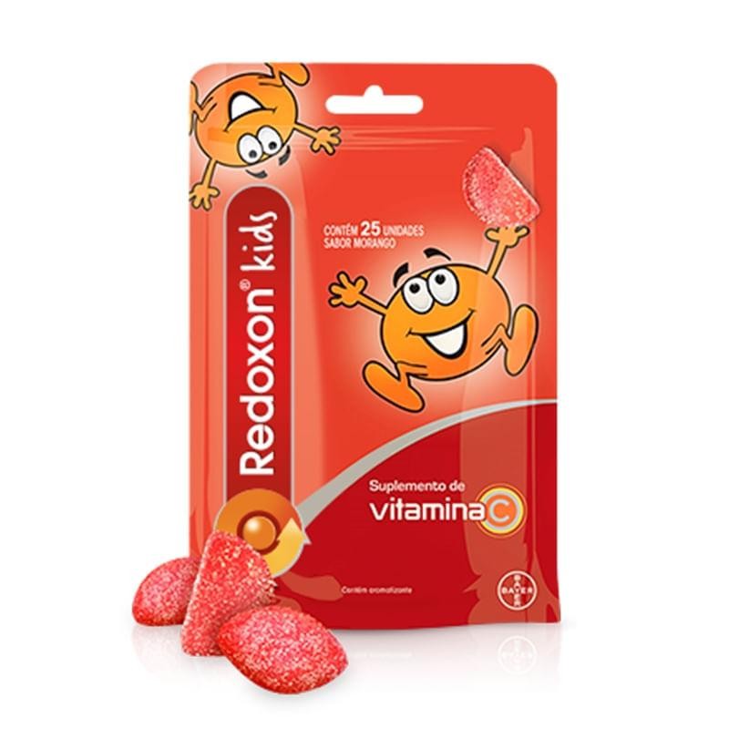 Suplemento de Vitamina C Redoxitos Sabor Morango 25 Gominhas em Oferta na Shopee