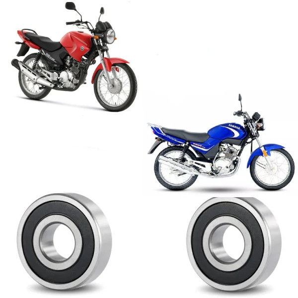 Par Rolamentos Roda Dianteira YAMAHA YBR 125 FACTOR A TAMBOR