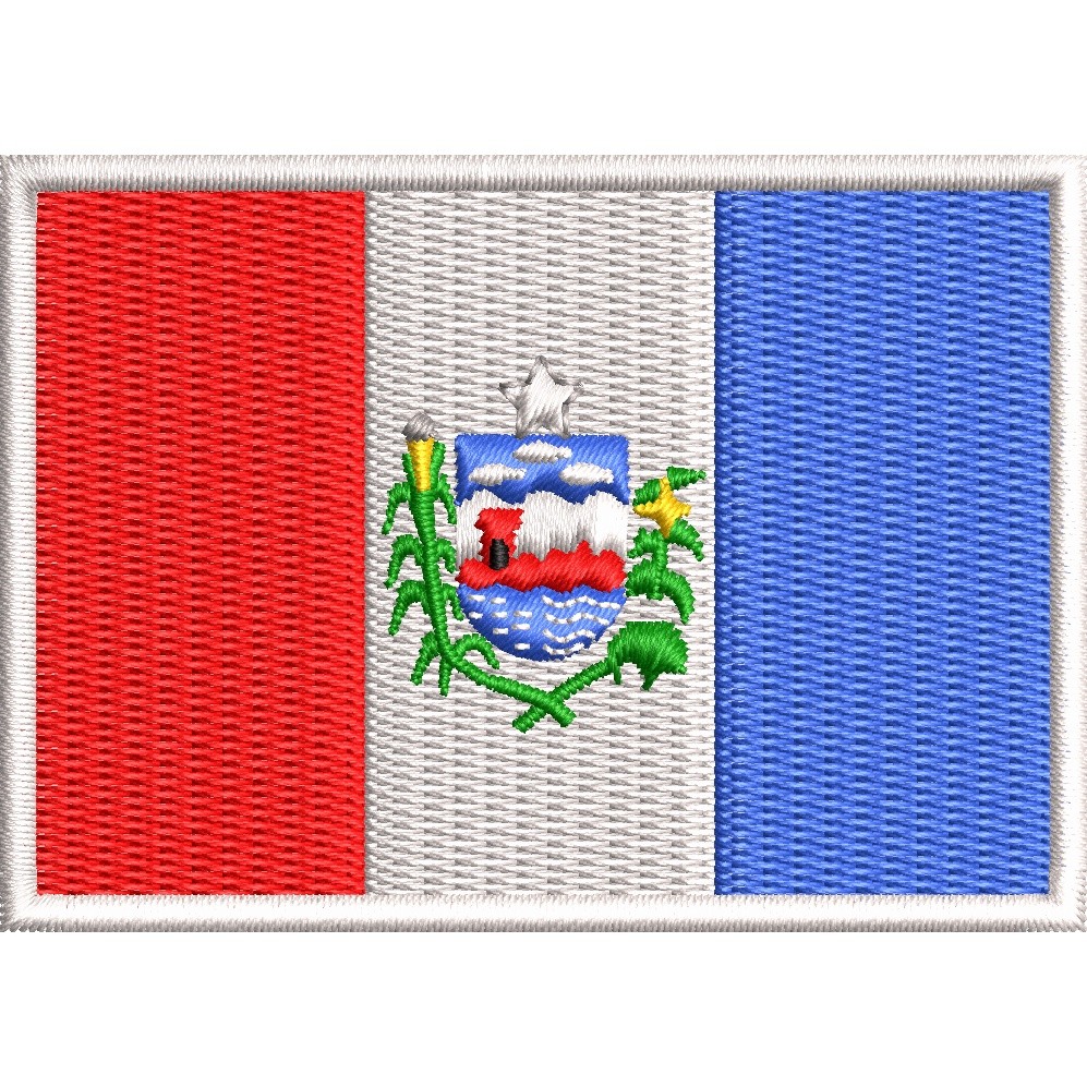 Patch bordado Bandeira de Alagoas 7cmx5cm - Moto Grupo Airsoft Militar P/ Costurar