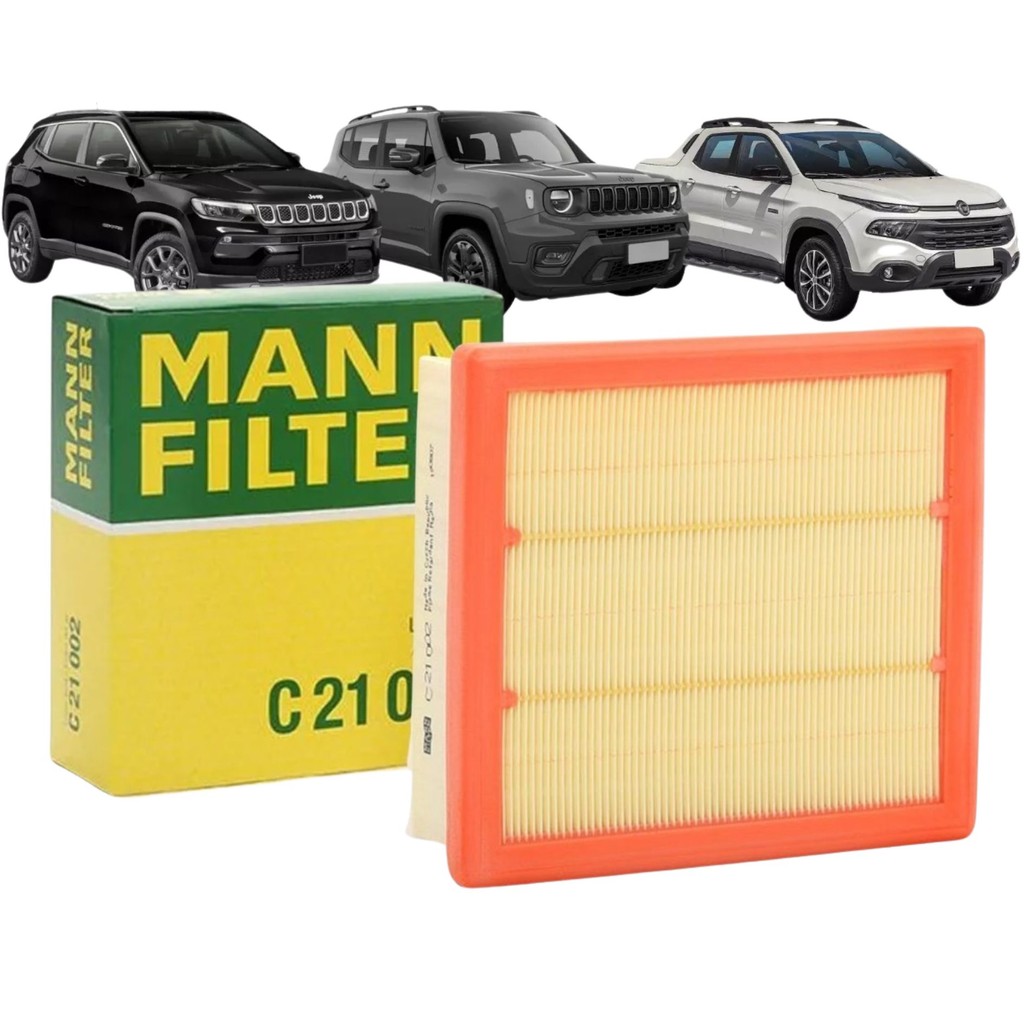 Filtro Ar Motor para Fiat Toro - Jeep Renegade / Compass / Commander - RAM Rampage - 1.8 2.0 2.4 (Flex / Diesel) em Oferta na Shopee