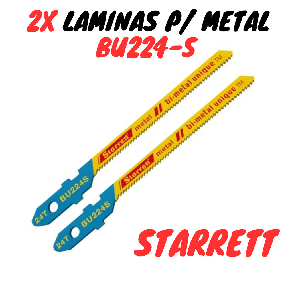 2x Lamina Serra Ticotico 24 Dentes Bimetal Bu224s-2 Starrett
