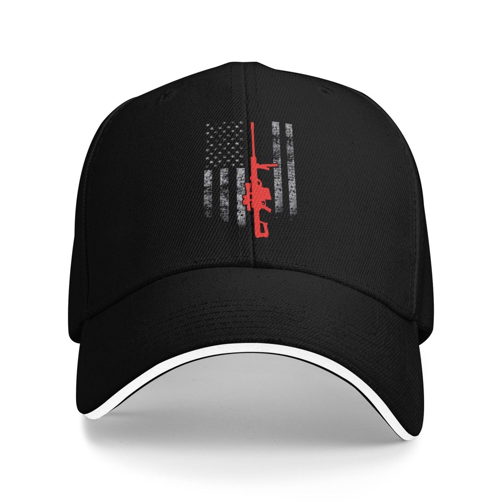 Ar15 5.56 Rifle Bullets Bandeira Americana Direitos De Arma Militar Hipster Impresso Boné De Beisebol Engraçado
