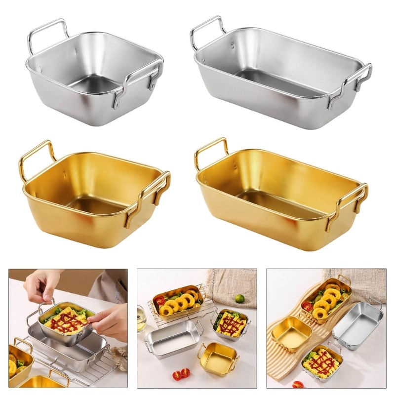 Hi * Placas Metal Para Convenientes Bandeja Alimentação Empilhável Aço Inoxidável Perfeita Segura F