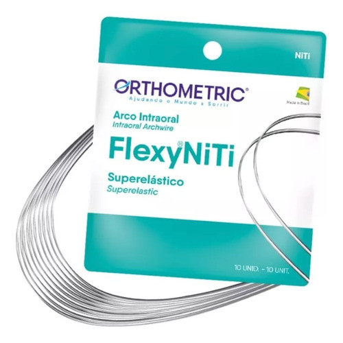 Arco Fio Flexy Niti Super Elástico Orthometric C/10 em Oferta na Shopee