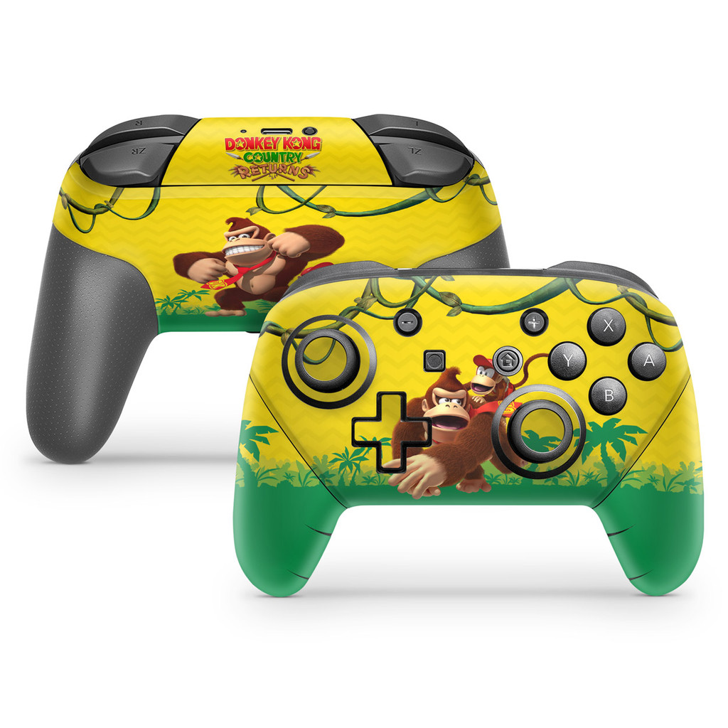 Skin Nintendo Switch Pro Controle Adesivo - Donkey Kong Country Returns