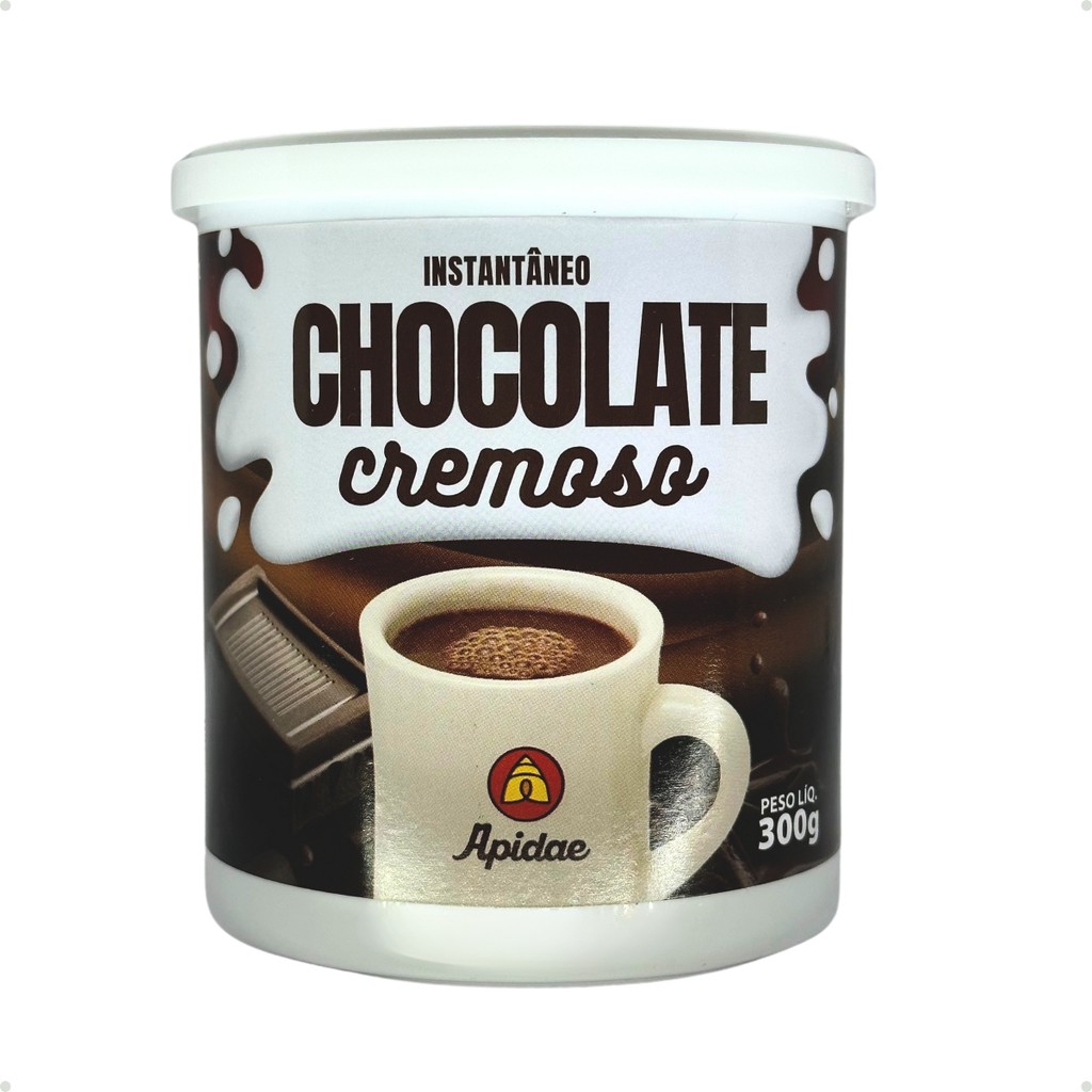 Chocolate Quente Cremoso Instantâneo 300g Achocolatado em Pó Bebida Quente Tipo Cafeteria