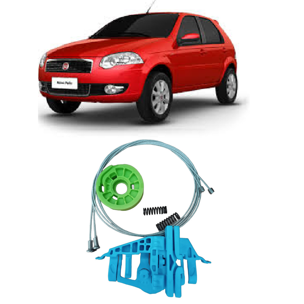 Kit Reparo Maquina Vidro Eletrico Palio Actrative 4 Portas Dianteiro 2012 2013 2014 2015