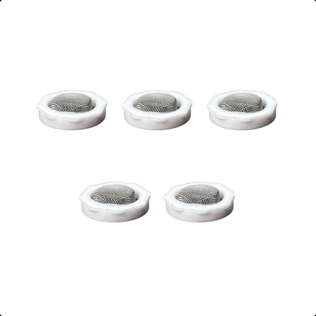 Kit 5 Arruela Com Filtro Compatível Para Mangueira De Entrada Lavadora