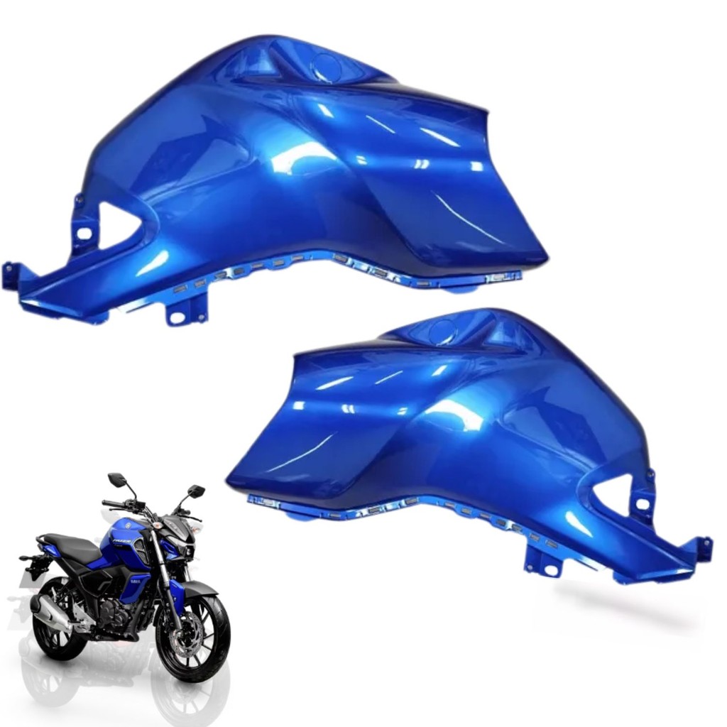 Par Capa Tanque Azul Fazer Fz15 2023 2024 2025 Original