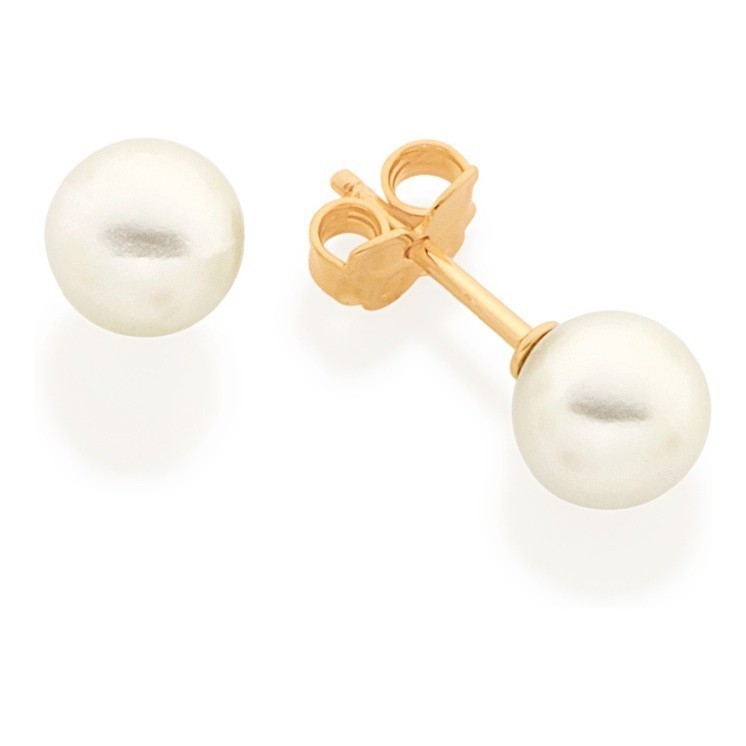 Brinco Solitário De Pérola Rommanel 520187 em Oferta na Shopee