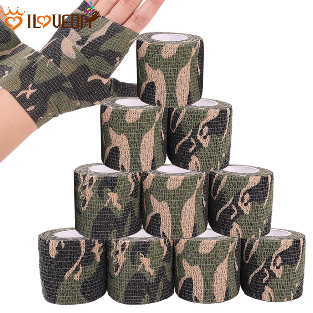 Envoltório De Bandagem Adesiva Camuflada Elastoplast-Para Esportes , Caça , Equipamentos-Fita Autoadesiva Elástica Espor