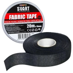 Fita De Tecido para Chicote com Cola 20m x 19mm Svart