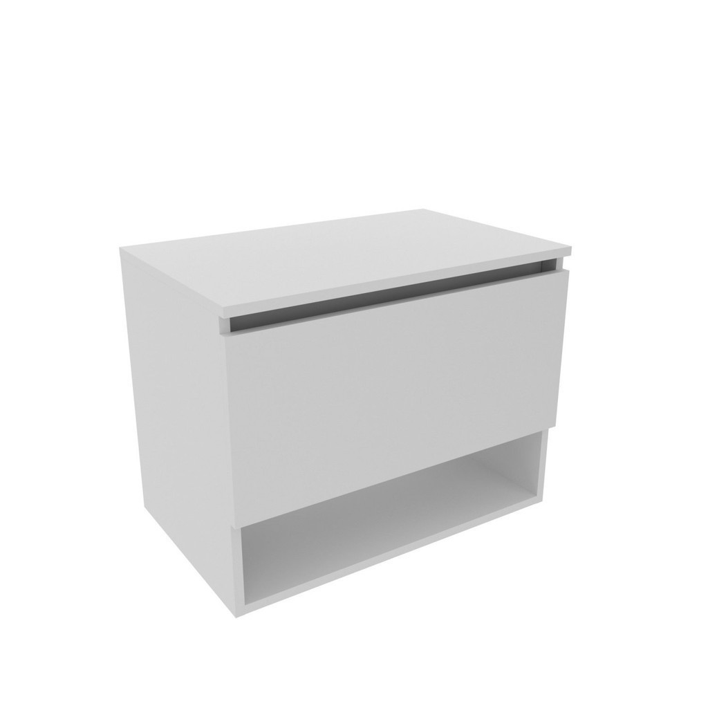 Detalhes do Balcão Gabinete Suspenso para Banheiro 60cm com 1 Porta e Nicho BN3606 Branco