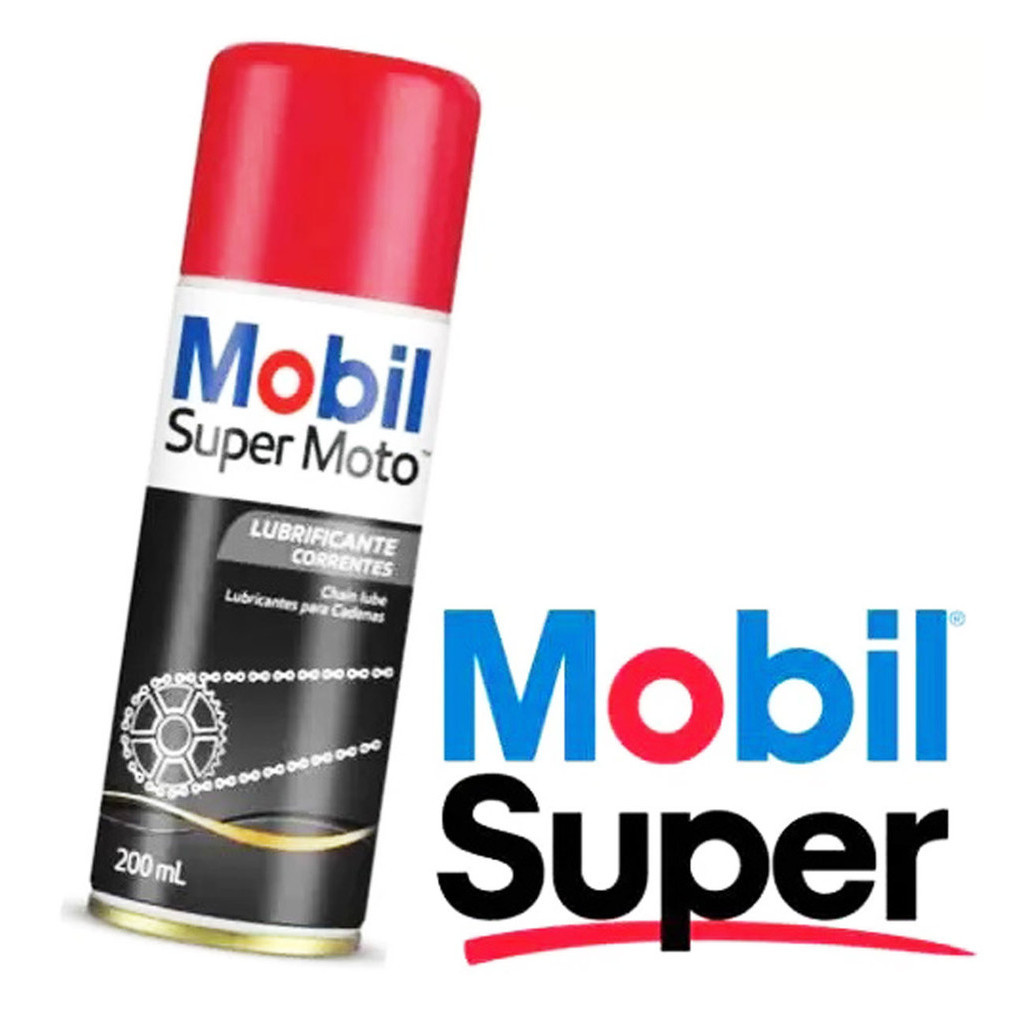 Lubrificante de Correntes Mobil Super Moto Chain Lube 200ml em Oferta na Shopee