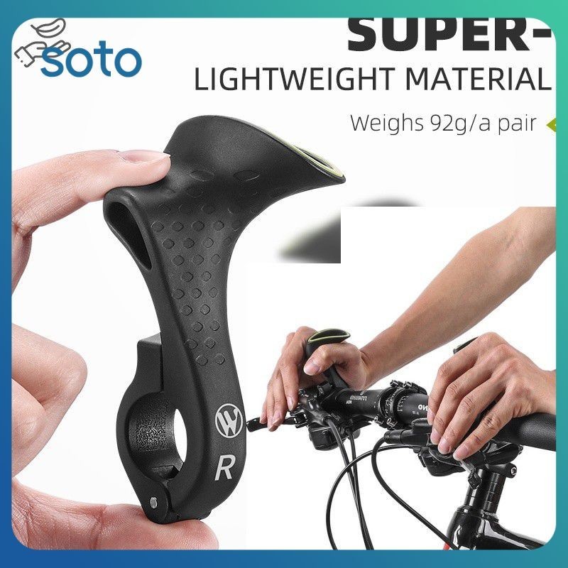 Soto Punho Auxiliar De Bicicleta Mtb, Guidão De Extremidade De Barra De Bicicleta 21.8-22.2mm, Punho Interno De Nylon, Chifre De Boi, Equipamento De Equitação