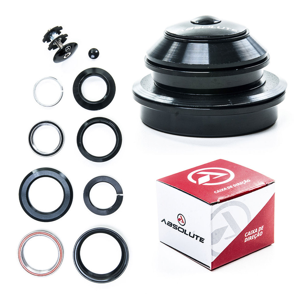 CAIXA DE DIREÇÃO SEMI-INTEGRADO ABSOLUTE B330 – QUADRO TAPERED 44/55MM / ESPIGA CÔNICA  OU RETA - ROLAMENTO SELADO em Oferta na Shopee