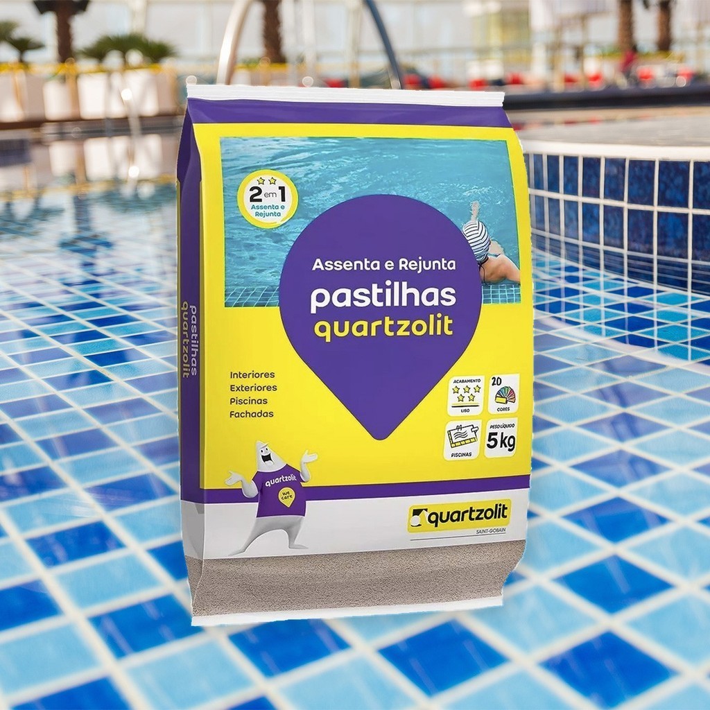 Argamassa Para Pastilhas Assentamento quartzolit | Branco | Azul | Verde 5kg ext
