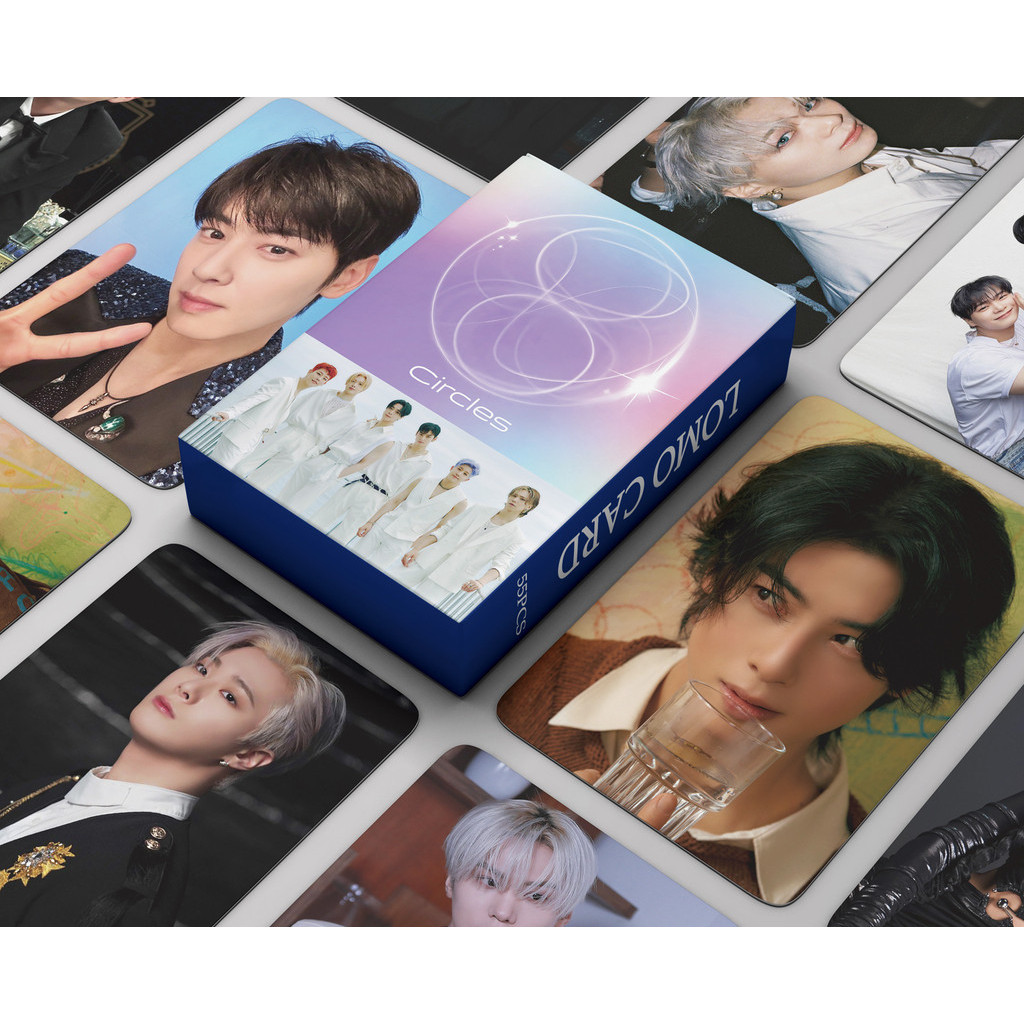 55pcs ASTRO Photocards Circles 8th Anniversary Lomo Cards JIN JIN MJ Cha EunWoo Yoon San-Ha Rocky Moon Bin Kpop Postcards
