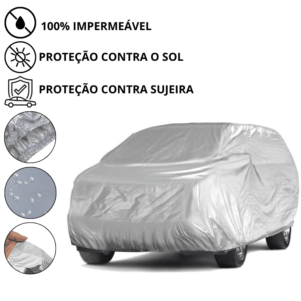 Capa De Carro Impermeável Proteção Sol Chuva Poeira Sujeira Risco SUV Sedan Hatch Protetora Cobrir