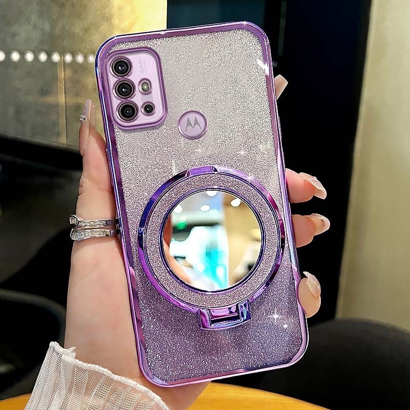 Caixa Do Telefone Motorola Moto G30 G20 G10 Espelho À Prova De Choque Magnético De Sucção